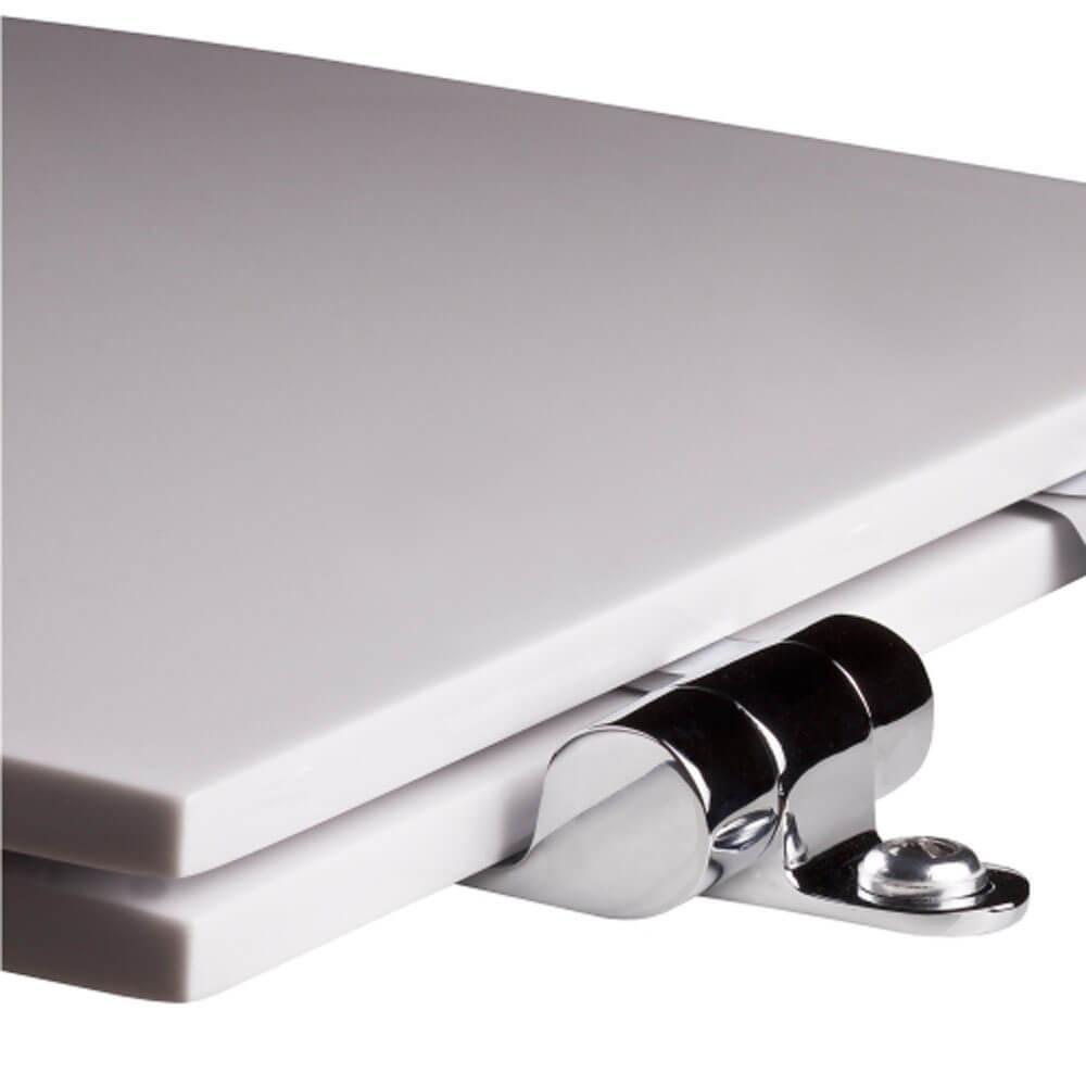 Tampa de Privada Poliéster Close Flox Branco Louça Fiori - 3