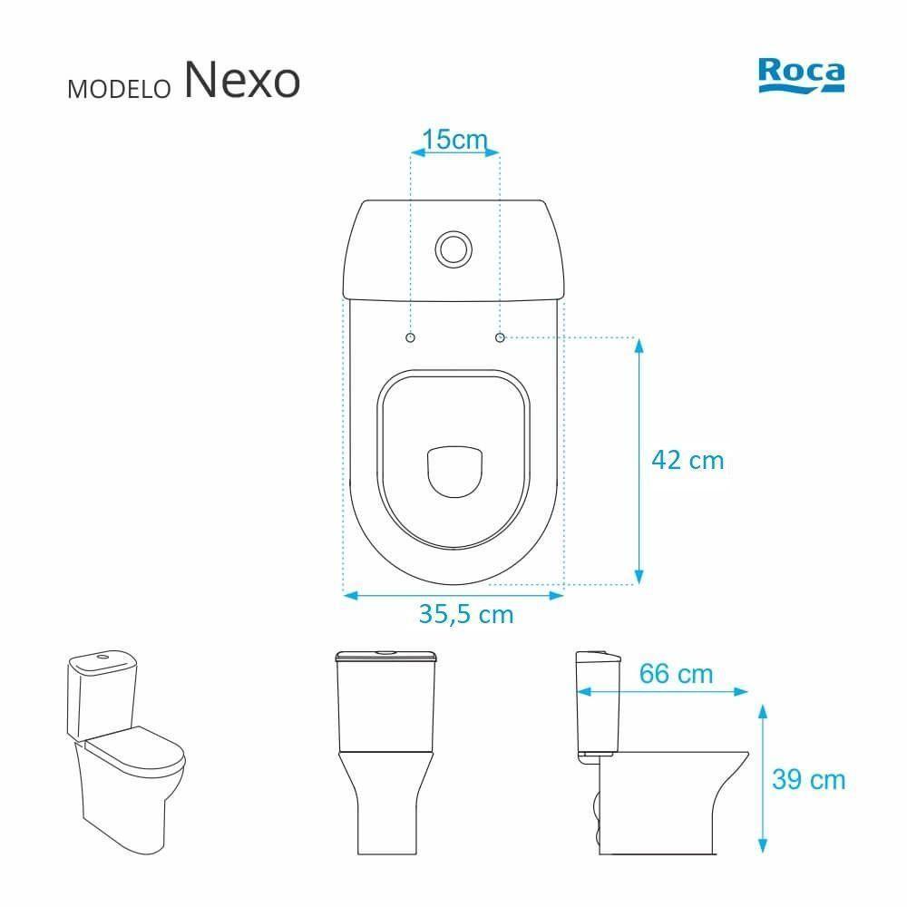 Assento Sanitário Poliester Nexo Onix Preto Fosco Vaso Roca - 4