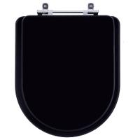 Assento Sanitário Poliester Nexo Onix Preto Fosco Vaso Roca - 1