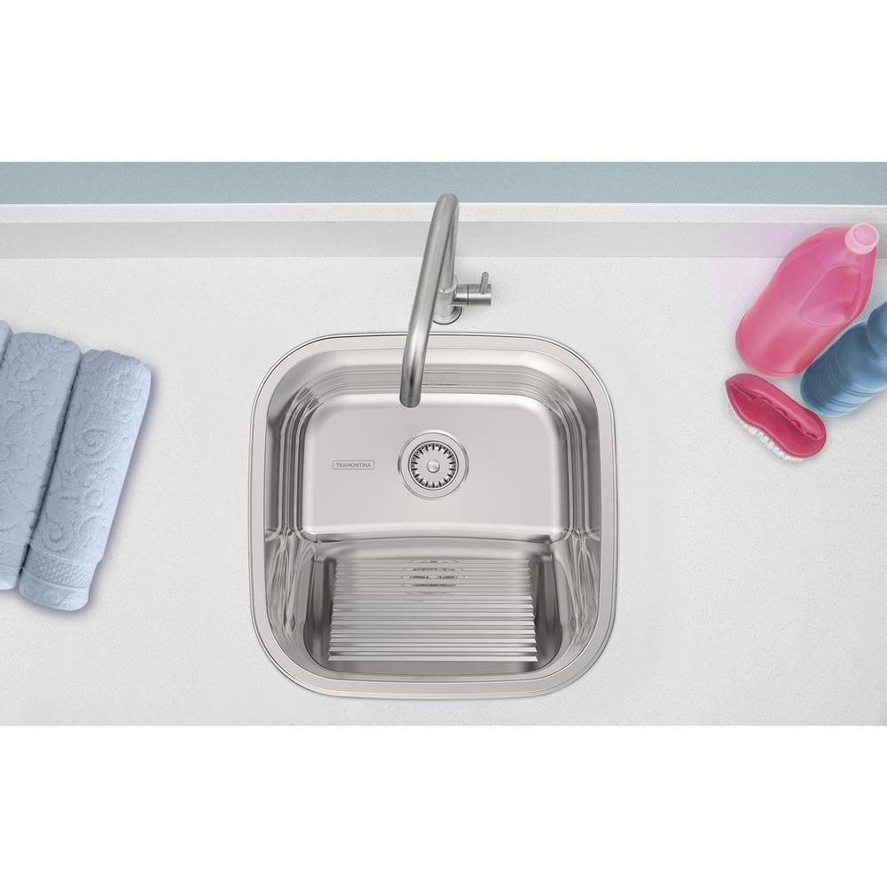 Tanque De Encaixe Tramontina Hera 23 L Em Aço Inox 40X40 Cm - 3