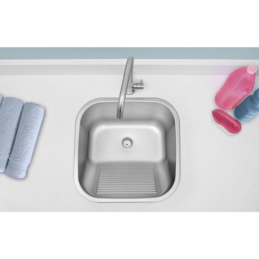 Tanque De Encaixe Hera 23 L Em Aço Inox Acetinado 40X40 Cm - 1