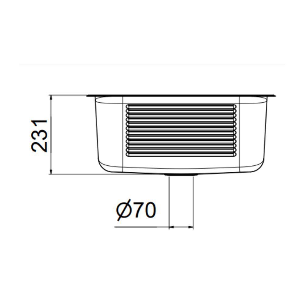 Tanque Monobloco 55x45x23 Alto Brilho 32l Embutir/sobrepor Docol - 2