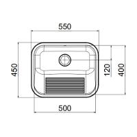 Tanque Monobloco 55x45x23 Alto Brilho 32l Embutir/sobrepor Docol - 3