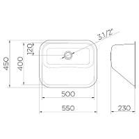Tanque Docol 32L Alto Brilho 50X40 Cm Com Válvula - 3