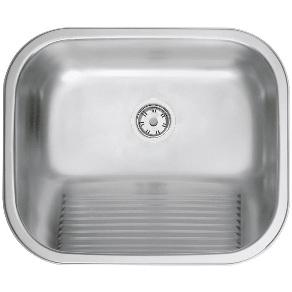Tanque De Encaixe Hera 30 L Em Aço Inox Acetinado 50x40 Cm - 1