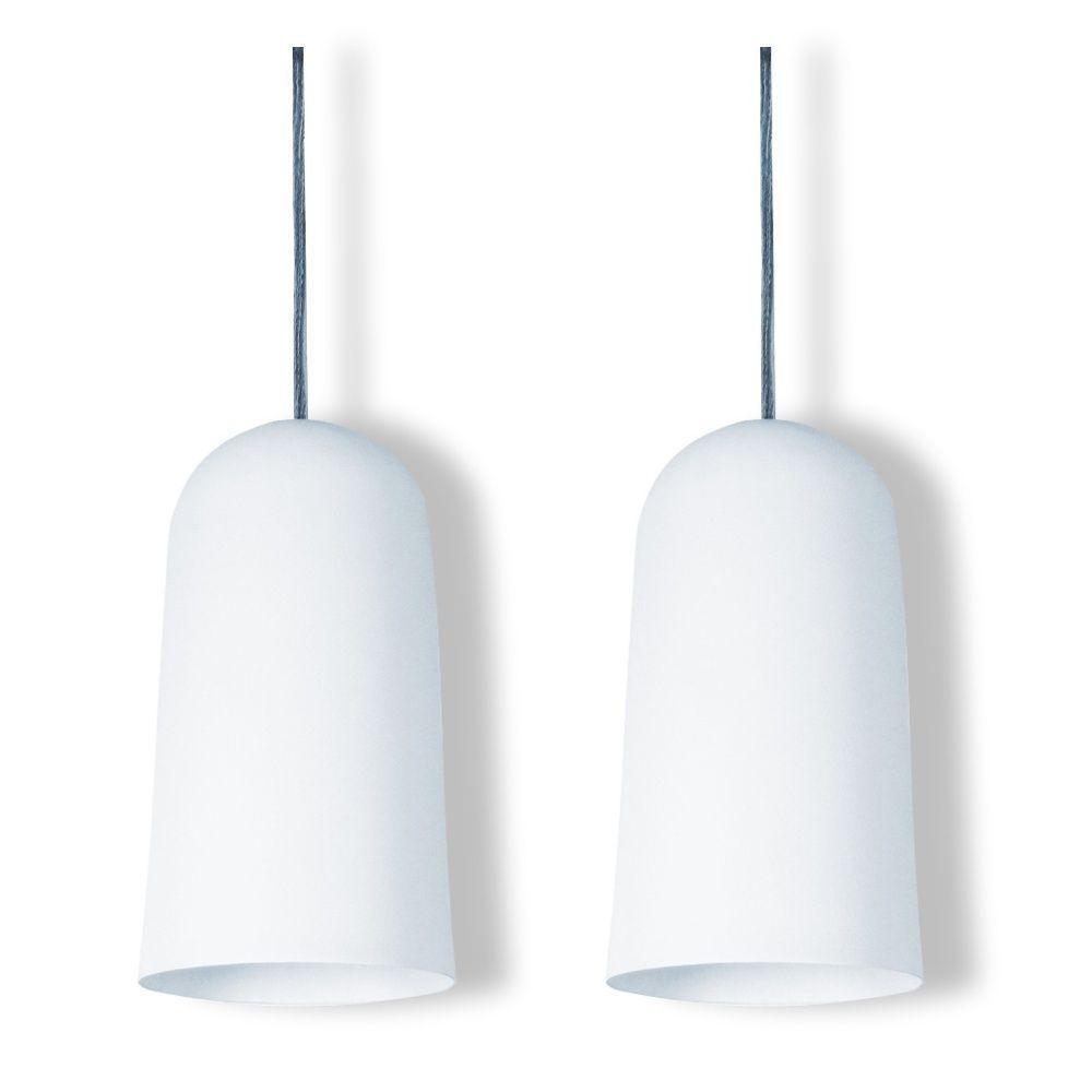 Pendente Copo Max Branco Kit Com 2 - 1