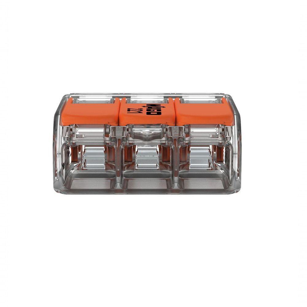 Conector Emenda Compacto Wago 221-613 - 3 Pólos Até 6mm² - 6