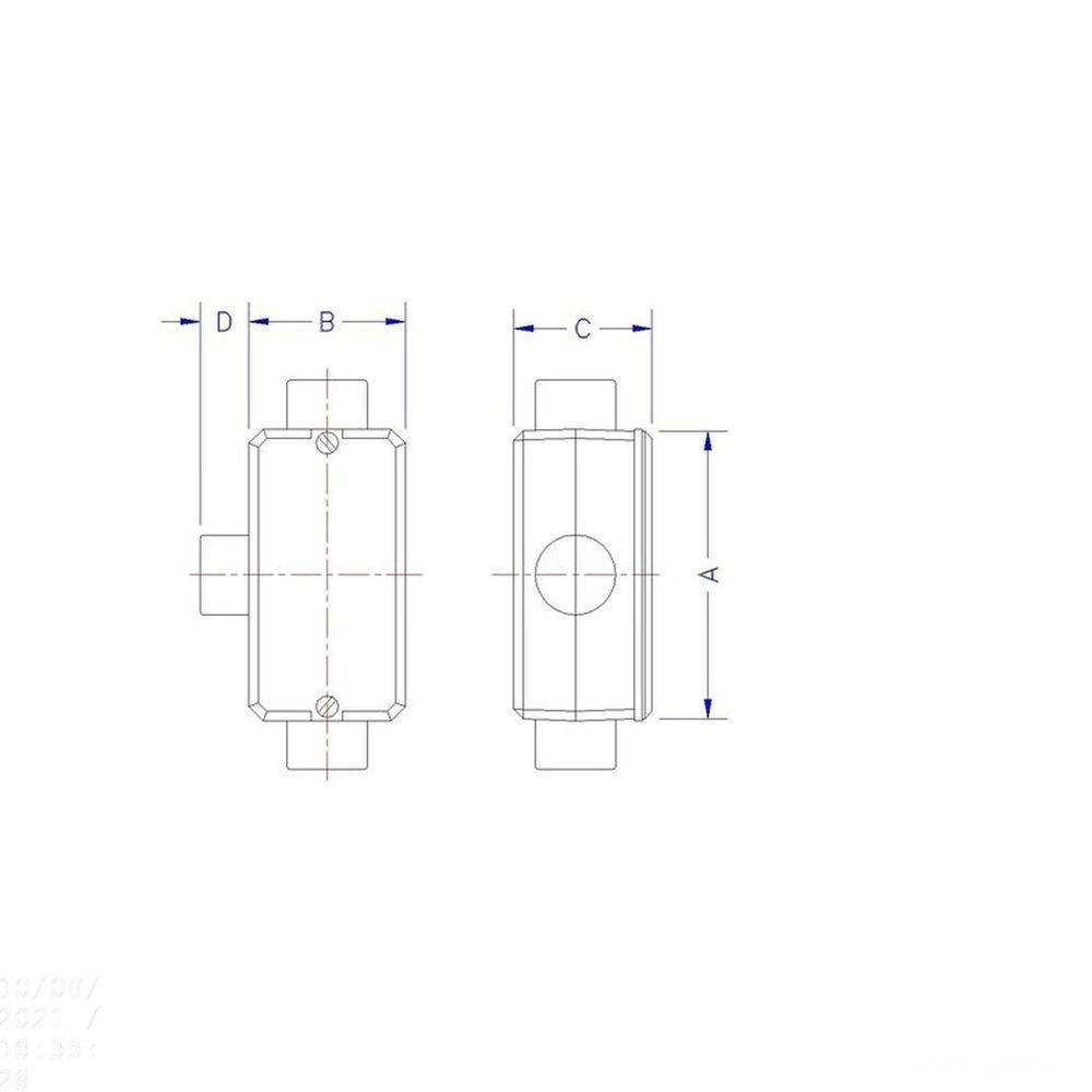 Condulete Fixo 1" Tipo "t" - Sem Tampa / Rosca Bsp / Sem Pintura Tramontina - 2