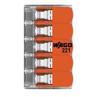 Conector Emenda Compacto Wago 221-615 - 5 Pólos Até 6mm² - 2