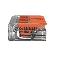 Conector Emenda Compacto Wago 221-615 - 5 Pólos Até 6mm²