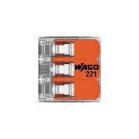 20 Conectores Emenda 4mm 3 Polos 221-413 - Wago - 2
