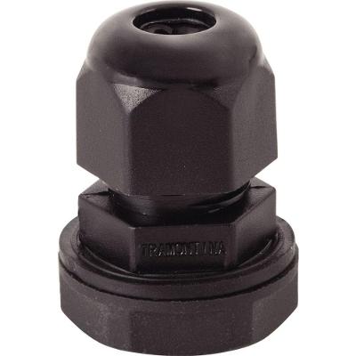 Conector Prensa-cabo 1/4 Polegada Tramontina Em Termoplástico Preto Com Bucha Tramontina