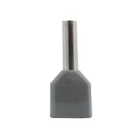 Terminal Pré-isolado Pino Tubular Duplo 4,0mm² - Cinza - 50 Unidades - 1