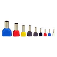 Terminal Pré-isolado Pino Tubular Duplo 4,0mm² - Cinza - 50 Unidades