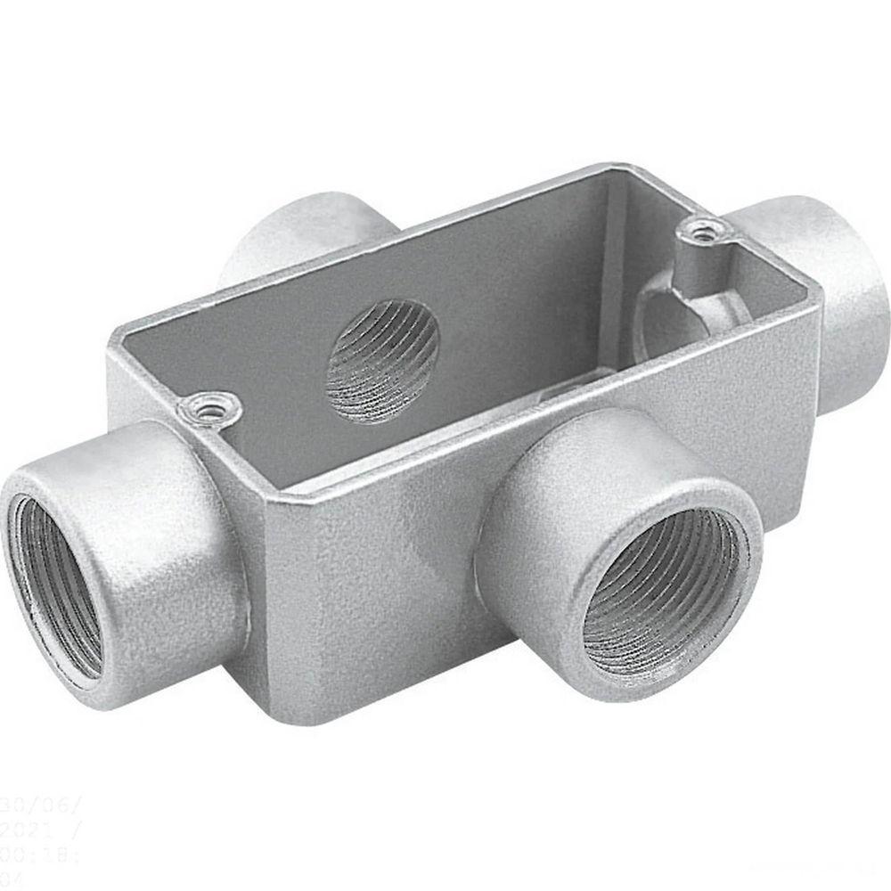 Condulete Fixo 2" Tipo "x" - Com Tampa / Rosca Bsp / Sem Pintura Tramontina - 1