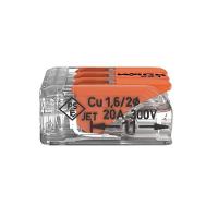 Conector Emenda Compacto Wago 221-413 - 3 Pólos Até 4mm²