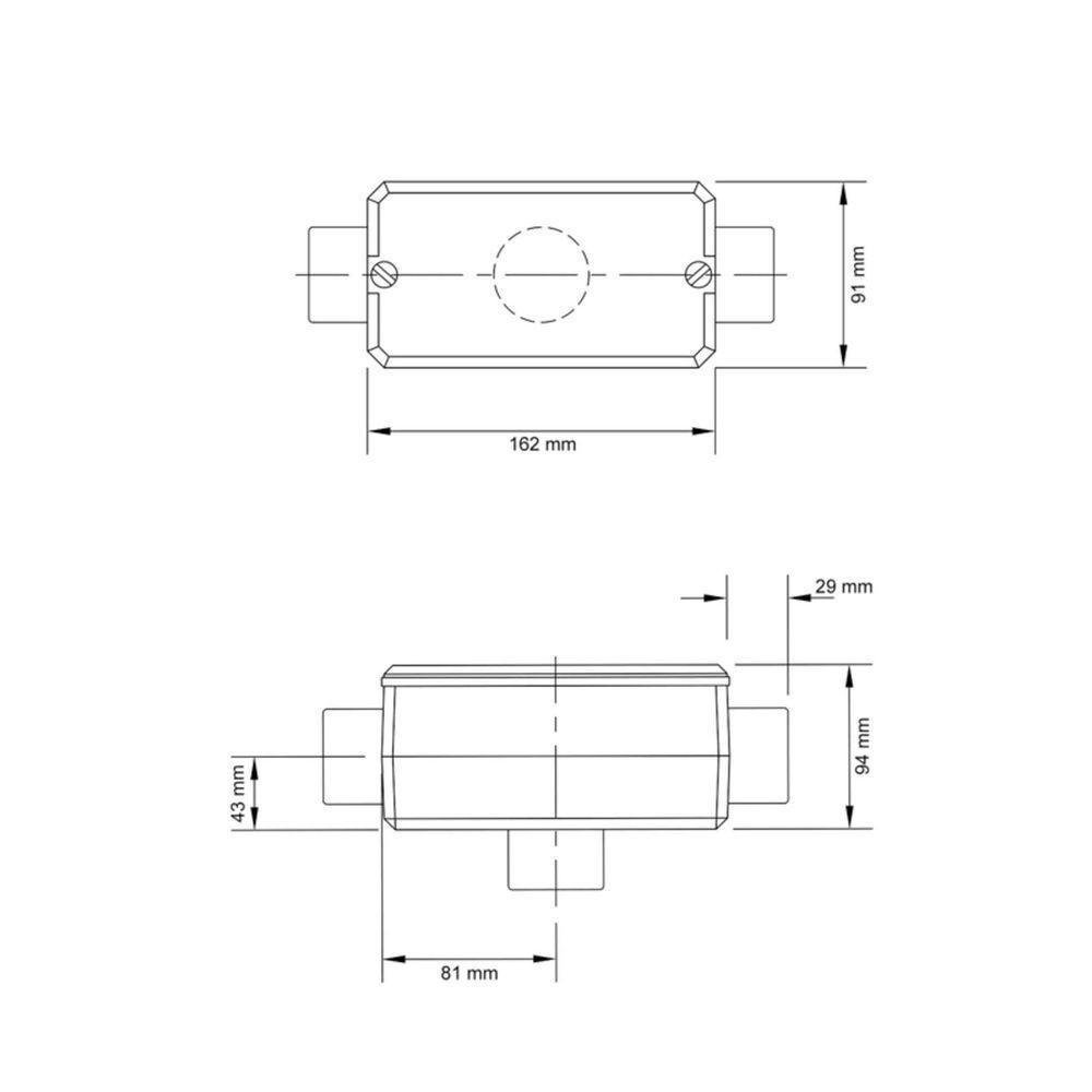 Condulete Fixo 2" Tipo "x" - Com Tampa / Sem Rosca / Sem Pintura Tramontina - 4