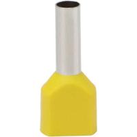 Terminal Pré-isolado Pino Tubular Duplo 6,0mm² - Amarelo - 50 Unidades - 1