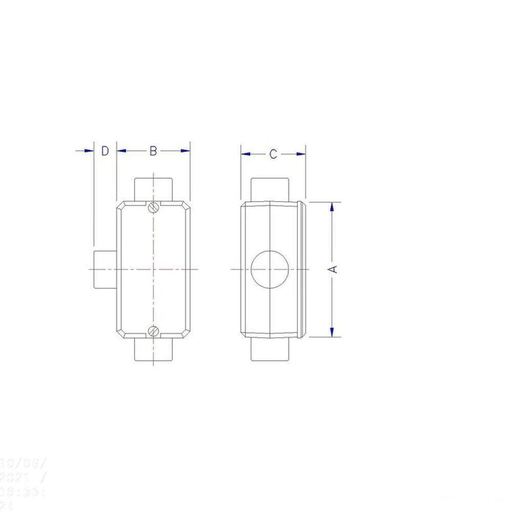 Condulete Fixo 1" Tipo "t" - Sem Tampa / Rosca Bsp / Com Pintura Eletrostática A Pó Tramontina - 2