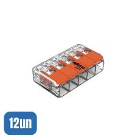 12 Conectores Automático 221-615 Até 6,0mm 5 Polos 41a - Wago - 7