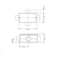 Condulete Fixo "x''" 2" Com Tampa / Com Rosca Npt / Com Pintura Eletrostática A Pó Tramontina - 3