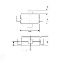 Condulete Fixo 1" Tipo "x" - Com Tampa / Sem Rosca / Sem Pintura Tramontina - 2