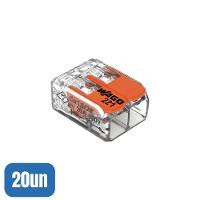 20 Conectores Emenda 2 Polos 221-412 - Wago - 2