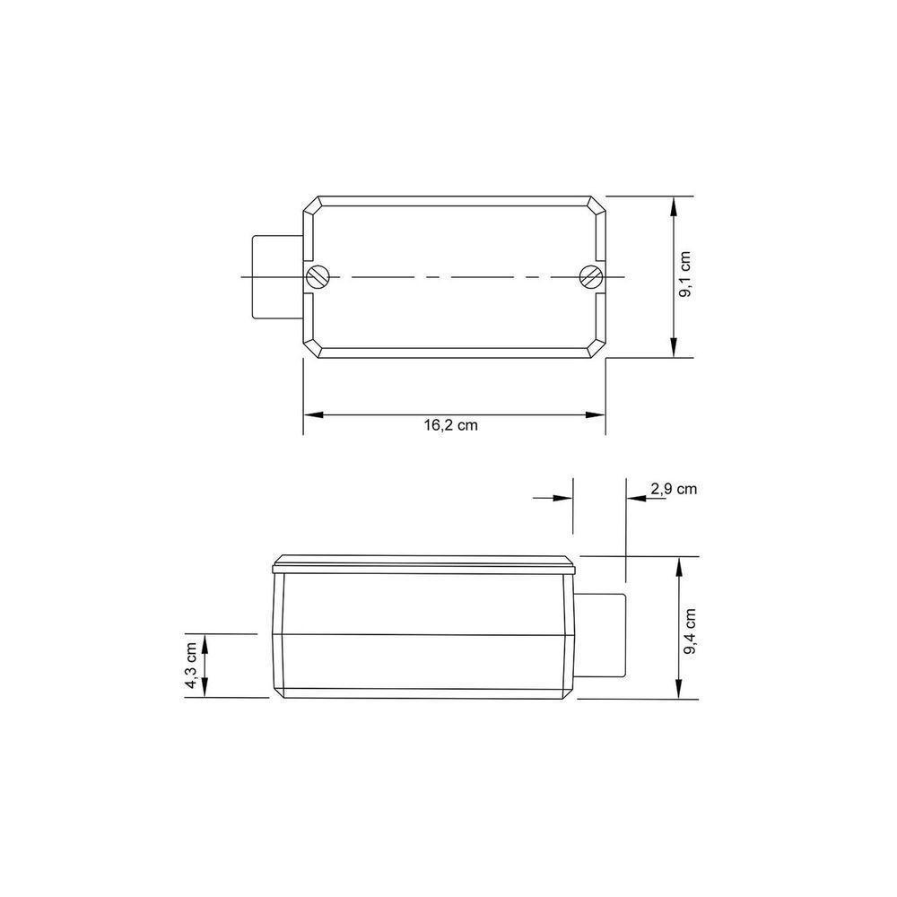 Condulete Fixo 2 Polegada Tipo E Com Tampa Com Rosca Npt E Com Pintura Eletrostática - 3