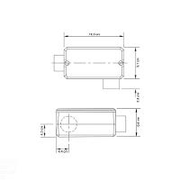 Condulete Fixo 2" Tipo "ll" - Com Tampa / Rosca Bsp / Sem Pintura Tramontina - 10
