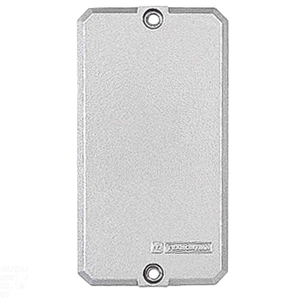 Tampa Cega Para Condulete 1/2" E 3/4" Com Pintura Eletrostática A Pó Na Cor Cinza Munsell N 6.5 - 1