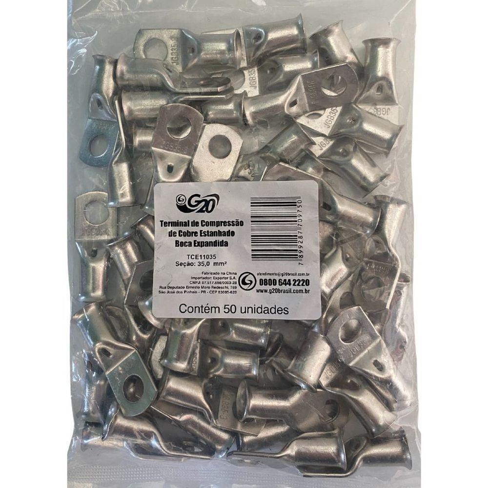 Terminal De Compressão Olhal Com Boca Expandida 35,0mm² - 50 Unidades - 10