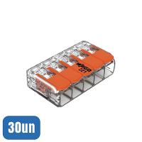 30 Conectores Automático 221-615 Até 6,0mm 5 Polos 41a - Wago - 1
