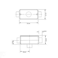 Condulete Fixo 3/4" Tipo "tb" - Com Tampa / Sem Rosca / Sem Pintura Tramontina - 3