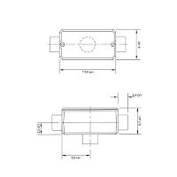 Condulete Fixo 1 Polegada Tipo "x" - Com Tampa / Rosca Bsp / Com Pintura Eletrostática A Pó - 3