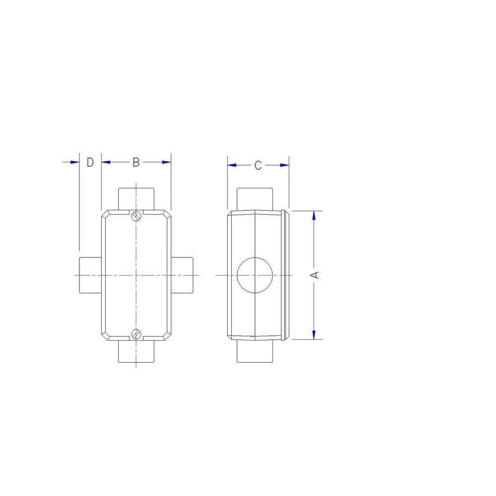 Condulete Fixo 1" Tipo "x" - Sem Tampa / Rosca Bsp / Sem Pintura Tramontina - 2