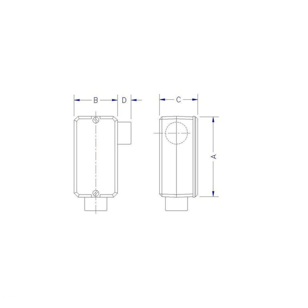 Condulete Fixo 1/2" Tipo "ll" - Sem Tampa / Rosca Bsp / Com Pintura Eletrostática A Pó Tramontina - 2