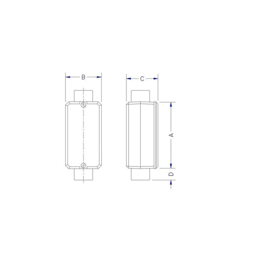 Condulete Fixo 3/4" Tipo "c" - Sem Tampa / Sem Rosca / Sem Pintura Tramontina - 2