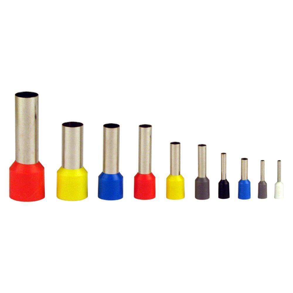 Terminal Pré-isolado Pino Tubular 10,0mm² - Vermelho - 50 Unidades - 2