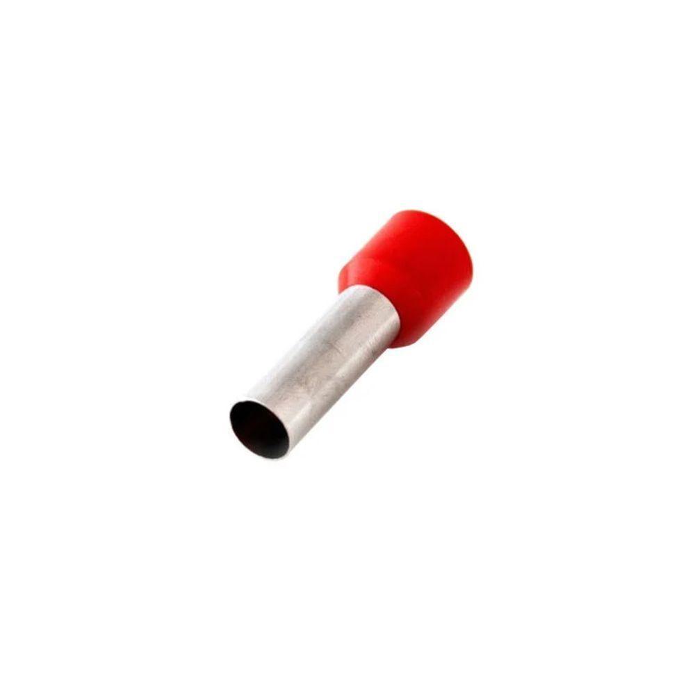 Terminal Pré-isolado Pino Tubular 10,0mm² - Vermelho - 50 Unidades - 4
