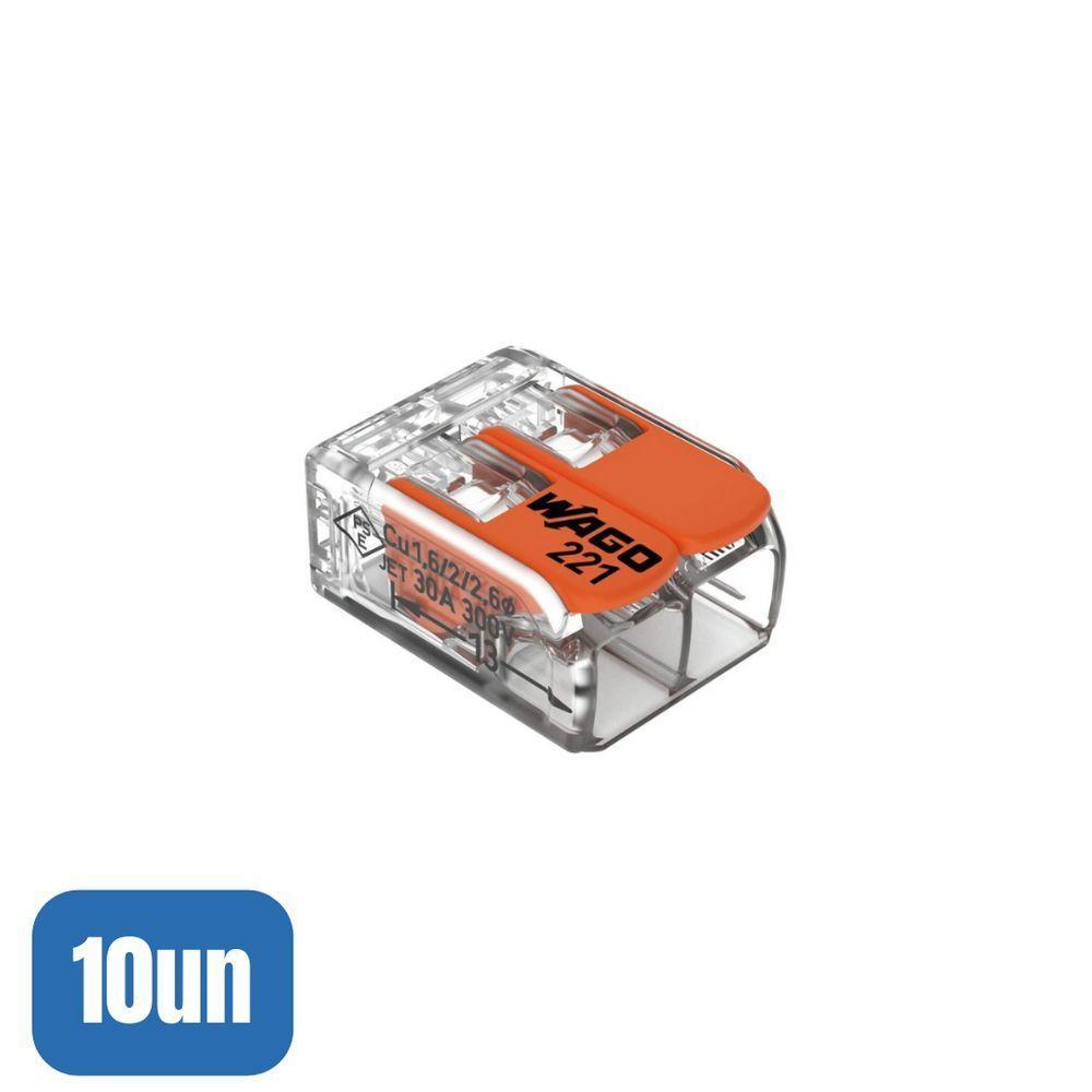 10 Conectores Automáticos Até 6,0mm 2 Polos 41a - Wago - 2