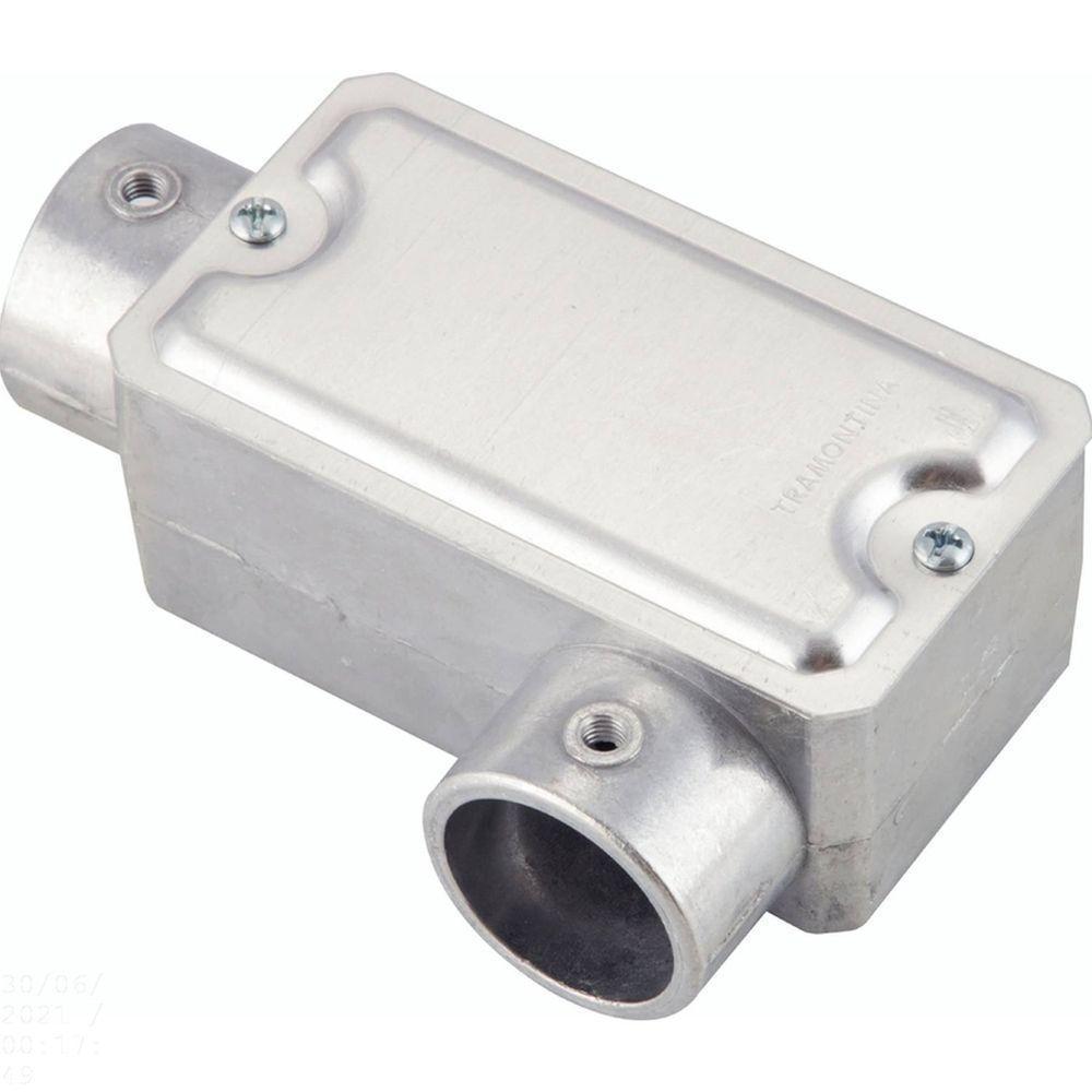 Condulete Fixo 3/4" Tipo "ll" - Com Tampa / Sem Rosca / Sem Pintura Tramontina - 1