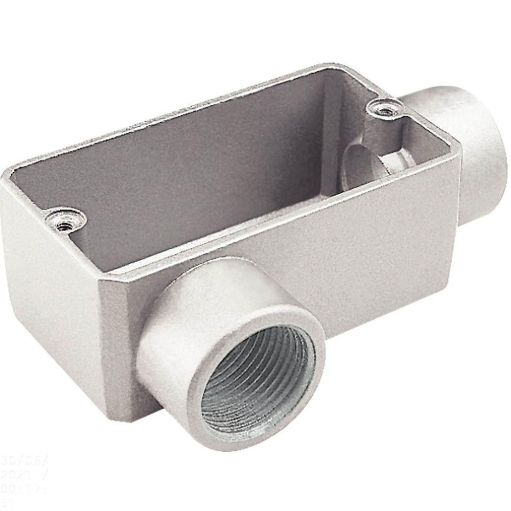 Condulete Fixo 1.1/4" Tipo "lr" - Com Tampa / Rosca Bsp / Com Pintura Eletrostática A Pó Tramontina - 1