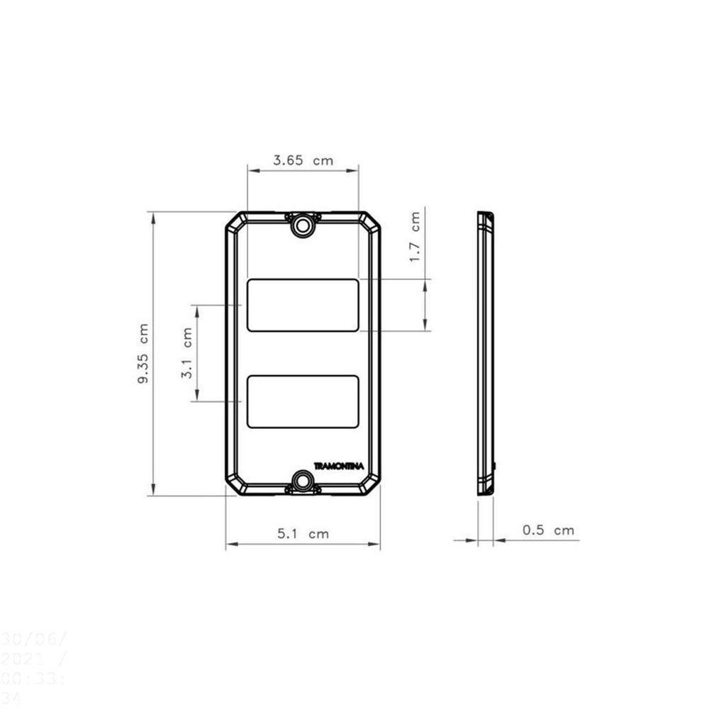 Tampa Para Condulete 1/2" E 3/4" Com 2 Postos Afastados Tramontina - 2