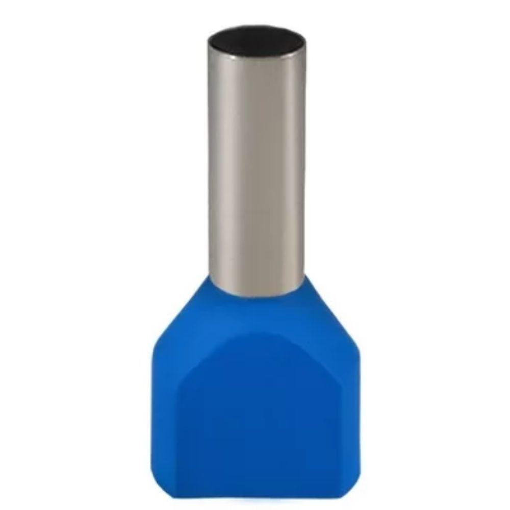 Terminal Pré-isolado Pino Tubular Duplo 16,0mm² - Azul - 50 Unidades - 1