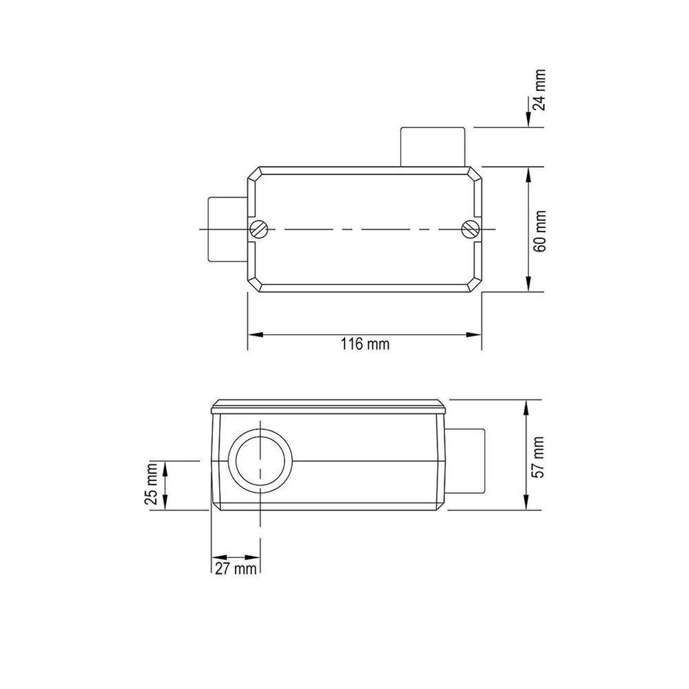Condulete Fixo 1" Tipo Lr Com Tampa Com Rosca Npt E Com Pintura Eletrostática A Pó - 3