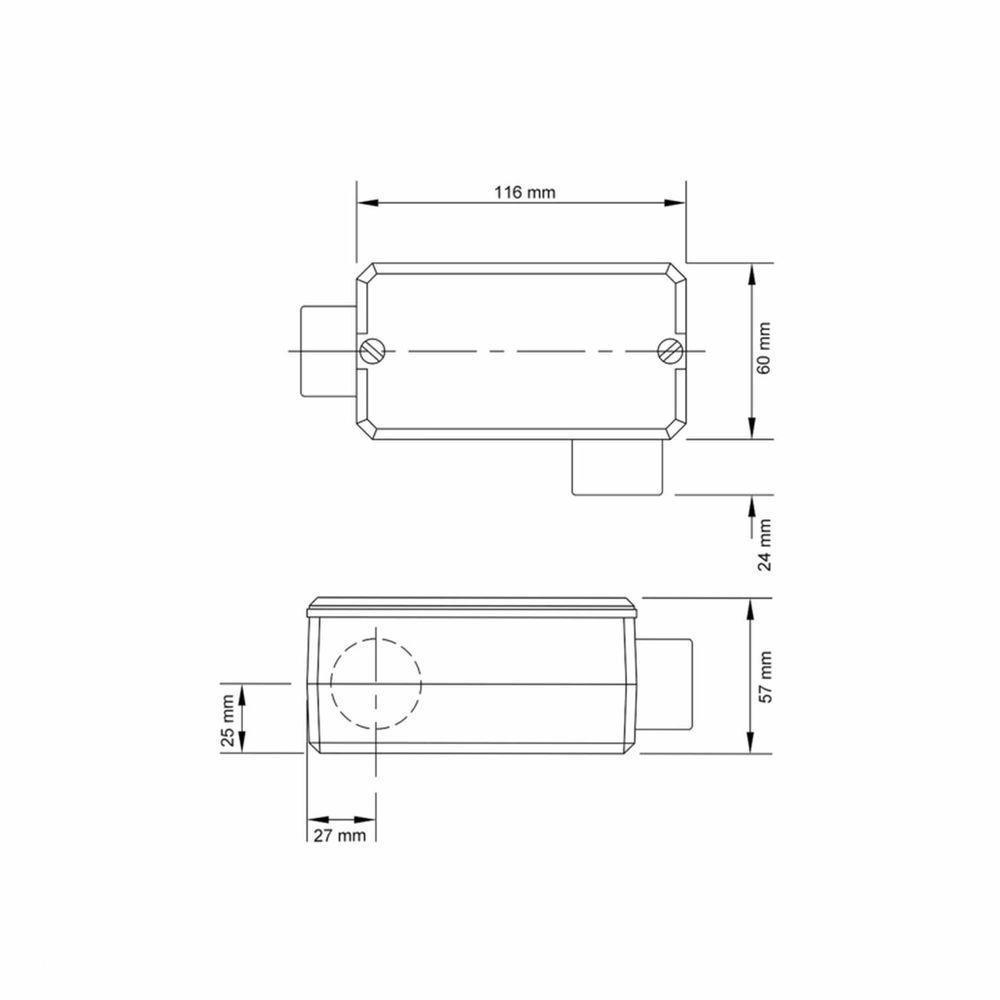Condulete Fixo 1" Tipo "ll" - Com Tampa / Rosca Bsp / Com Pintura Eletrostática A Pó Tramontina - 2