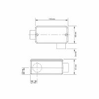 Condulete Fixo 1" Tipo "ll" - Com Tampa / Rosca Bsp / Com Pintura Eletrostática A Pó Tramontina