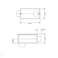 Condulete Fixo 3/4" Tipo "lb" - Com Tampa / Sem Rosca / Sem Pintura Tramontina - 2