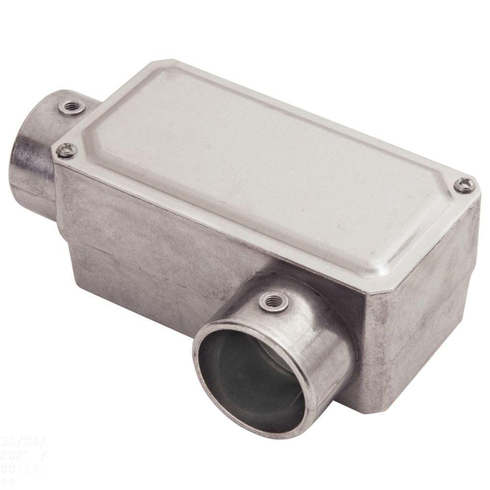 Condulete Fixo Tipo "ll" Tramontina 1" - Com Tampa - Sem Rosca - Sem Pintura Tramontina - 1