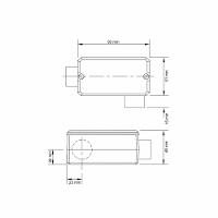 Condulete Fixo 3/4" Tipo "ll" - Com Tampa / Rosca Bsp / Sem Pintura Tramontina - 2